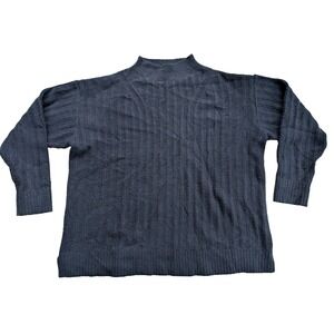 Lululemon Twin Rib Turtleneck Sweater Womens Size 16 Blue LW3EQJS Wool Blend‎